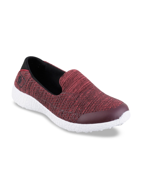 

Mochi Women Maroon Slip-On Sneakers