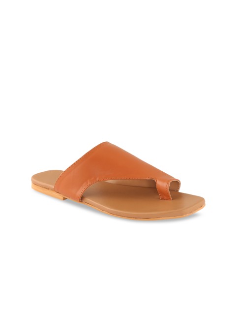 

Siendo Desi Women Tan Brown Solid One Toe Flats