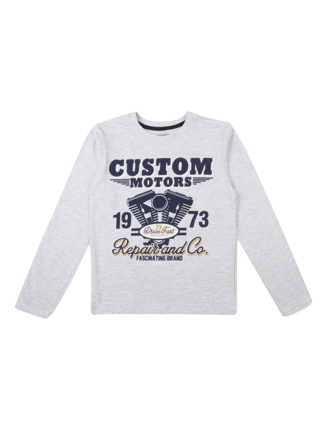 

Cherokee Boys Grey Printed Round Neck T-shirt