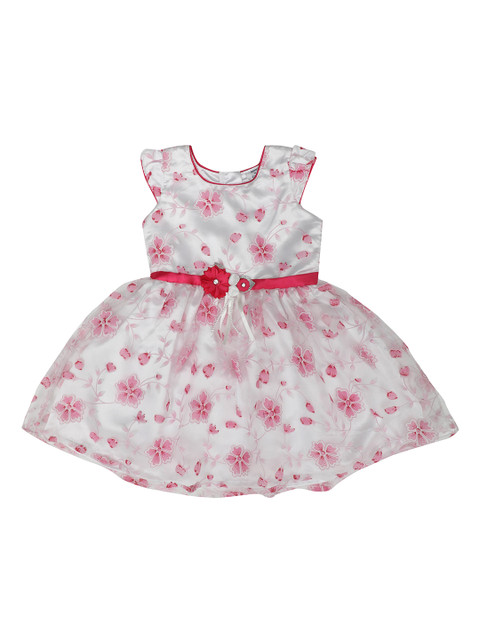 

Doodle Girls Silver-Toned Printed A-Line Dress