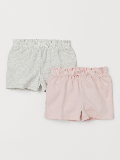 

H&M Kids 2-Pack Jersey Shorts, Grey