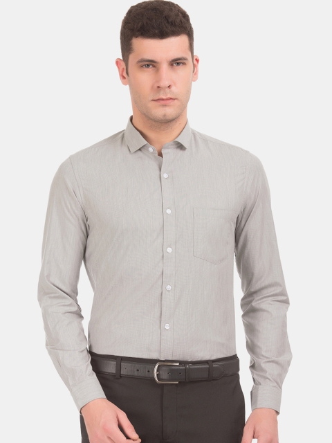 

Excalibur Men Grey Slim Fit Solid Formal Shirt