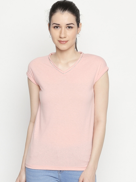 

Forever Glam by Pantaloons Women Pink Solid Top