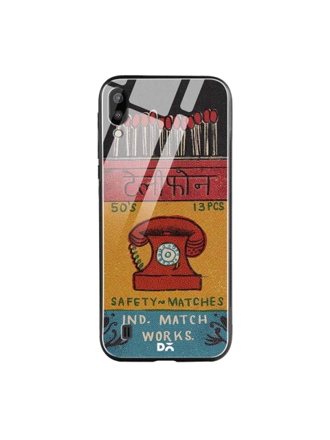 

DailyObjects Red & Yellow Telephone Matchbox Samsung Galaxy M10 Glass Mobile Case