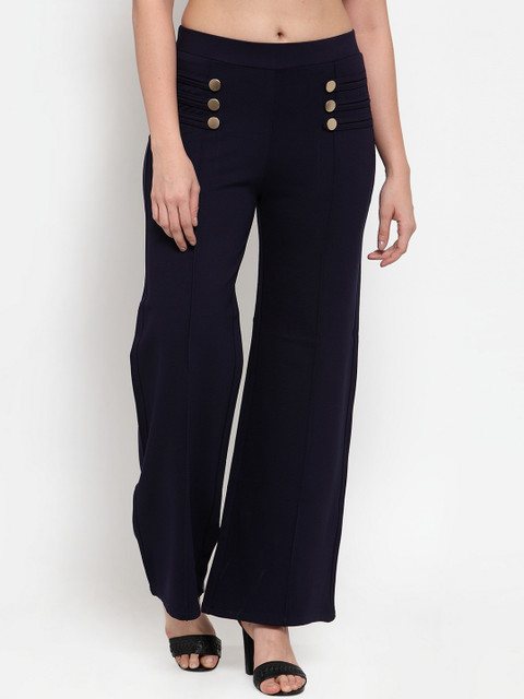 

Westwood Women Blue Solid Parallel Trousers