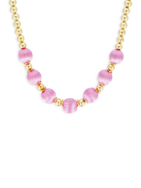 

AKSHARA Girls Pink & Gold-Toned Handcrafted Necklace
