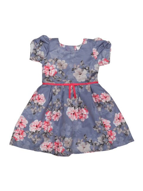 

Doodle Girls Grey Printed Fit and Flare Dress