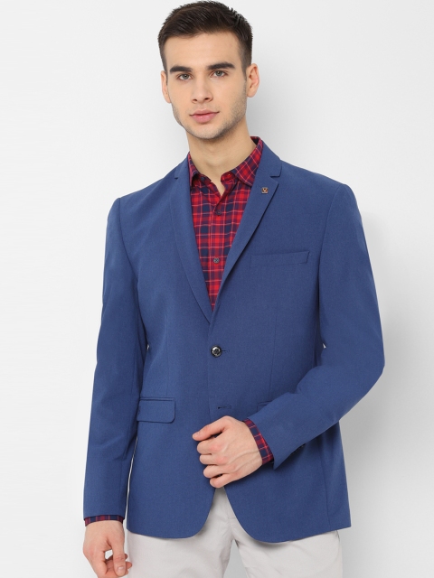 

Allen Solly Men Blue Solid Slim-Fit Single-Breasted Casual Blazer