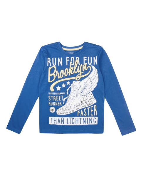 

Cherokee Boys Blue Printed Round Neck T-shirt