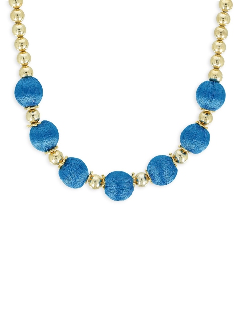 

AKSHARA Girls Blue & Gold-Toned Handcrafted Necklace