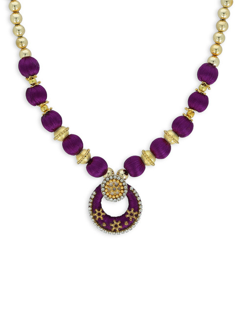 

AKSHARA Purple Chocker Necklace