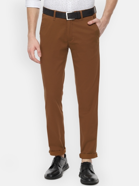 

Van Heusen Sport Men Brown Tapered Fit Solid Regular Trousers