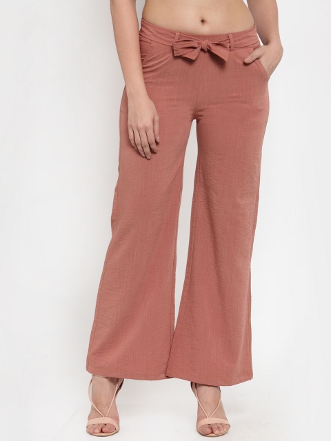 

Westwood Women Brown Relaxed Loose Fit Solid Parallel Trousers