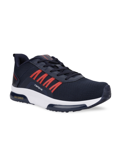 

Campus BRAZIL Men Navy Blue Mesh Mid-Top Running Shoes