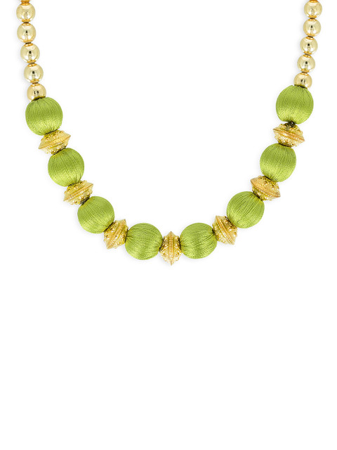 

AKSHARA Green & Gold-Toned Handcrafted Necklace