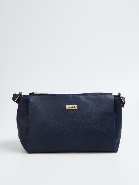 CODE by Lifestyle Navy Blue Solid Sling Bag