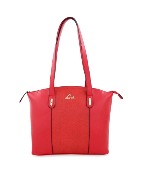 

Lavie Red Solid Satchel