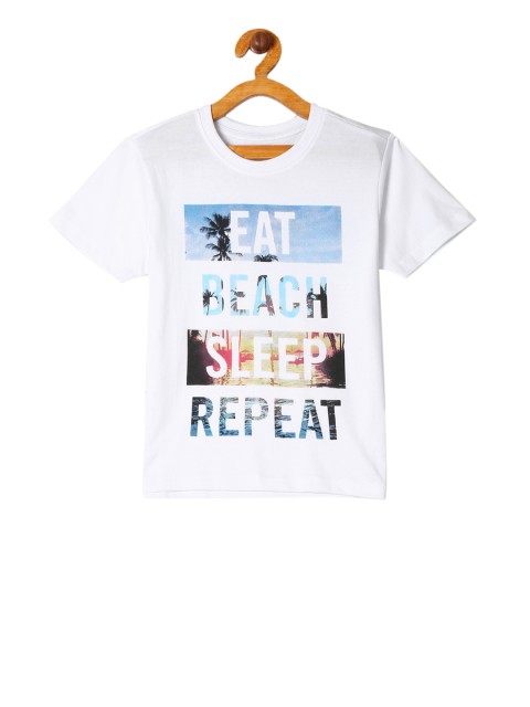 

Cherokee Boys White Printed Round Neck T-shirt