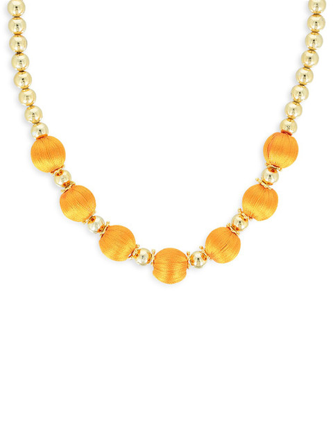 

AKSHARA Gold-Toned Statement Silk Necklace
