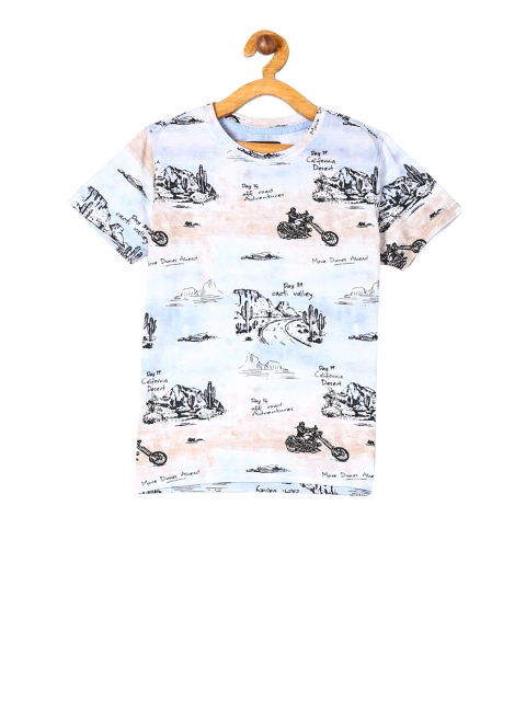 

Cherokee Boys Blue Printed Round Neck T-shirt