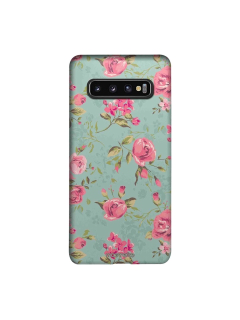 

macmerise Teal Blue & Pink Sublime Flowers Samsung Galaxy S10 Back Case