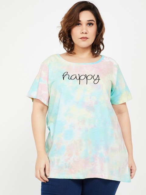 

nexus Plus Size Women Multicoloured Printed Top, Multi