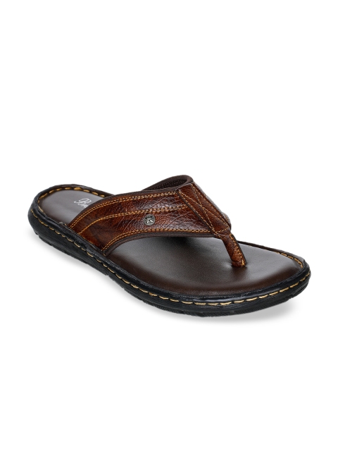 

Bruno Manetti Men Brown Leather Comfort Sandals