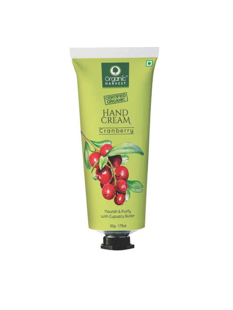 

Organic Harvest Unisex Cranberry Hand Cream Nourish & Purify with Cupuacu Butter, Green