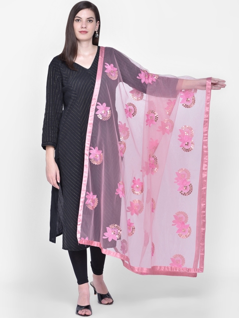 

Dupatta Bazaar Pink Embroidered Dupatta