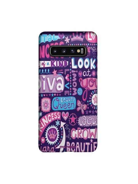 

macmerise Purple & Pink Diva Diaries Sublime Samsung Galaxy S10 Back Case, Multi