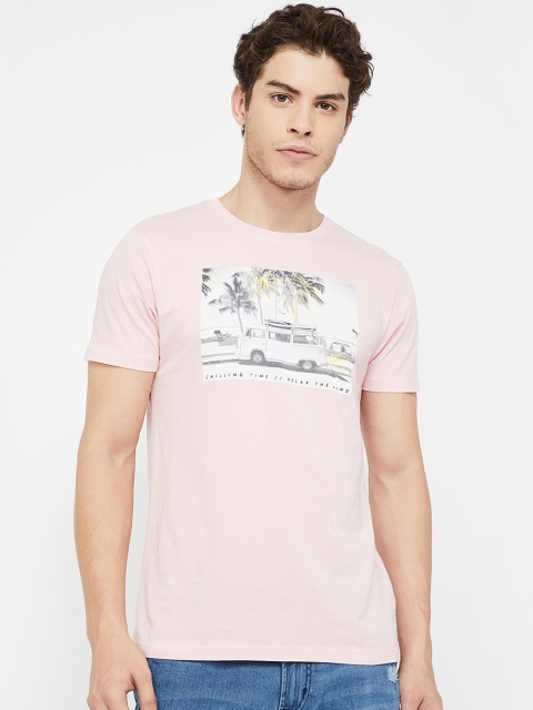 

Fame Forever by Lifestyle Men Pink Printed Round Neck T-shirt