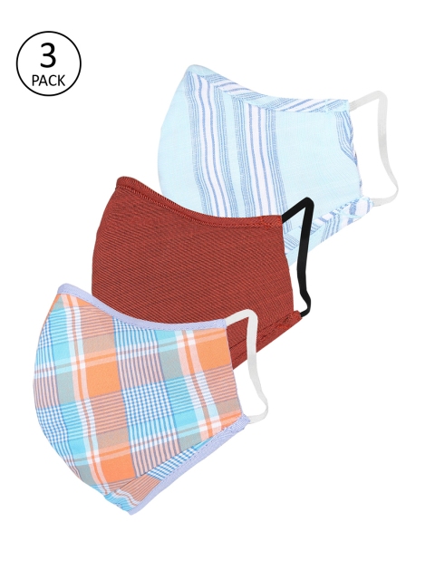 

Peter England Men 3 Pcs Assorted 3-Ply Anti-Viral Reusable Protective Outdoor Masks