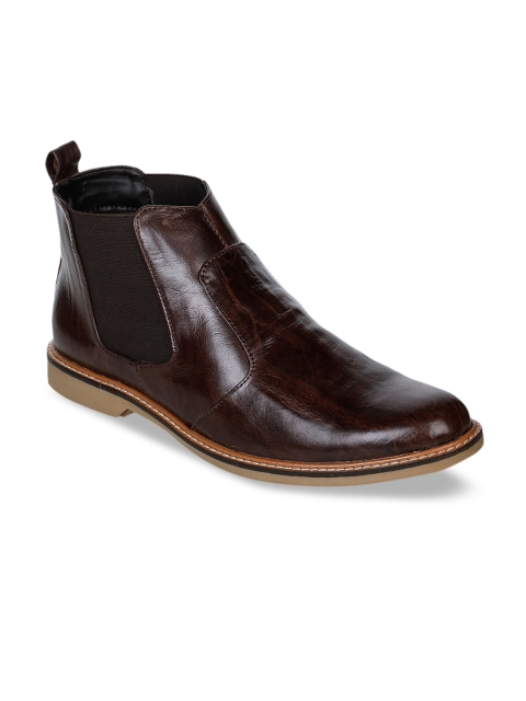 

Bruno Manetti Men Brown Solid Leather Boots