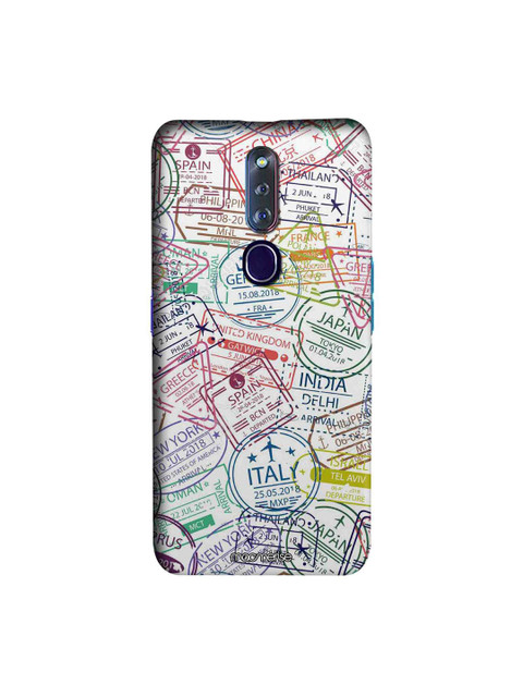 

macmerise White & Red Immigration Stamps Oppo F11 Pro Case