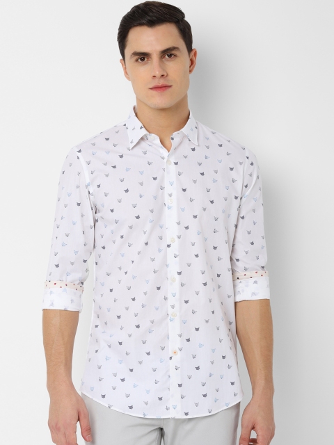 

SIMON CARTER LONDON Men White Regular Fit Printed Casual Shirt