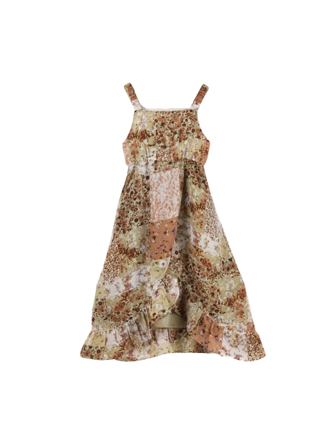 

Budding Bees Girls Green Printed Fit and Flare Dress