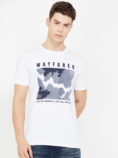 Forca Men White Solid Round Neck T-shirt
