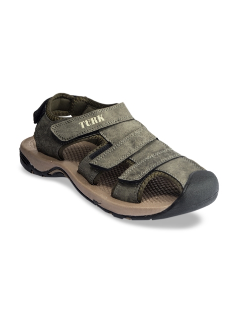 

Khadims Men Olive Green Comfort Sandals