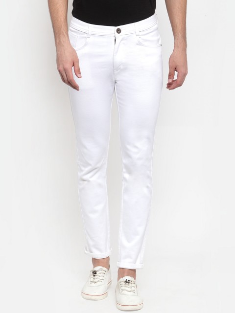

Rodamo Men White Slim Fit Mid-Rise Clean Look Stretchable Jeans