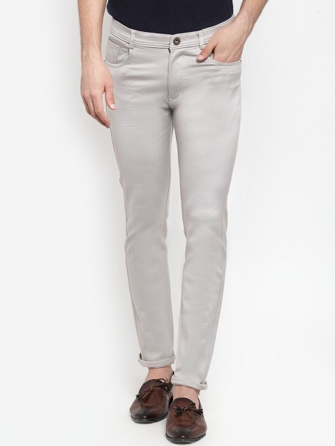 

Rodamo Men Grey Slim Fit Mid-Rise Clean Look Stretchable Jeans