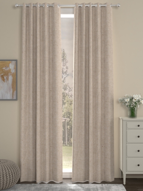

ROSARA HOME Beige Set of 2 Door Curtains