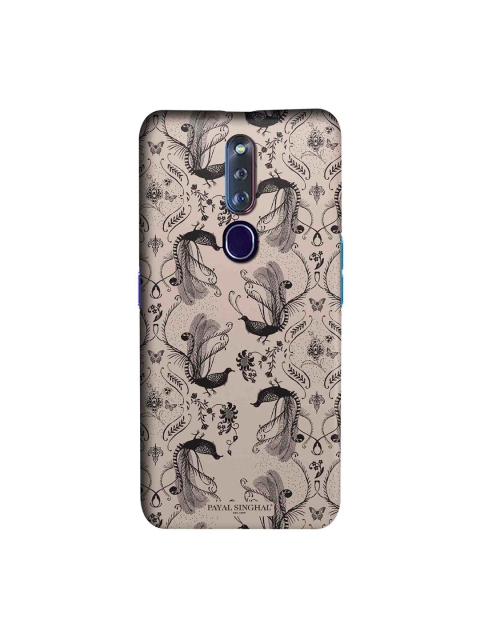 

macmerise Beige & Black Blush Arabic Jannat Print Oppo F11 Pro Case