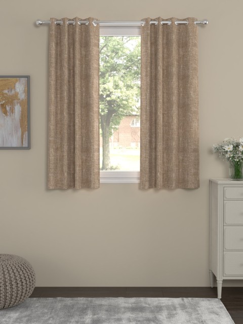 

ROSARA HOME Beige Set of 2 Window Curtains