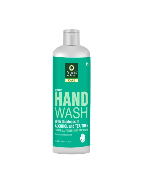 

Organic Harvest Hand Wash With Goodness of Alcohol and Tea Tree 500 ml, Green