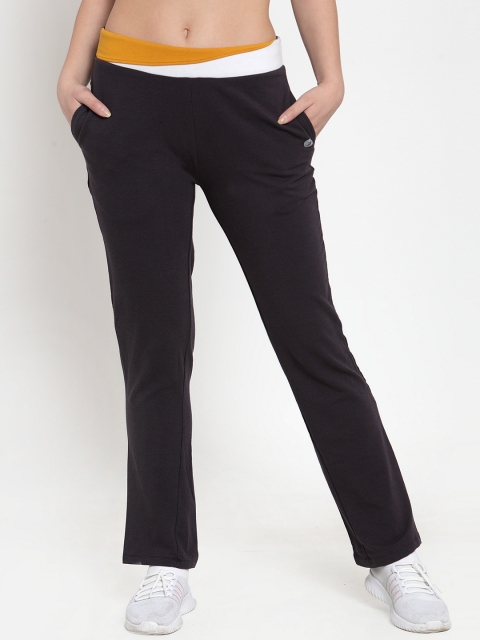 

BUKKUM Women Charcoal Grey Solid Track Pants