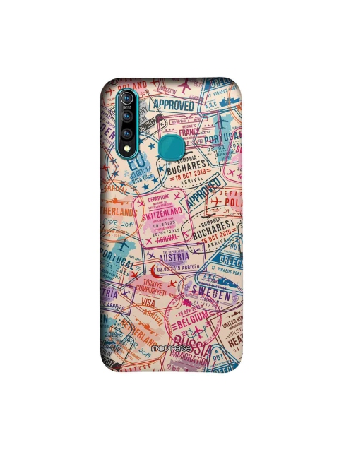 

macmerise Beige & Pink Immigration Stamps Sublime Vivo Z1 Pro Mobile Case