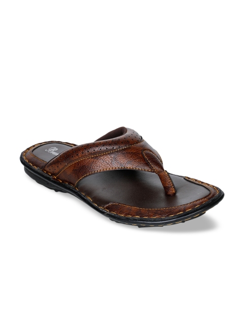 

Bruno Manetti Men Brown Leather Comfort Sandals