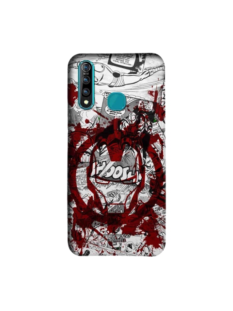 macmerise White & Red Marvel Comics Splash Out Ironman Sublime Vivo Z1 Pro Back Cover
