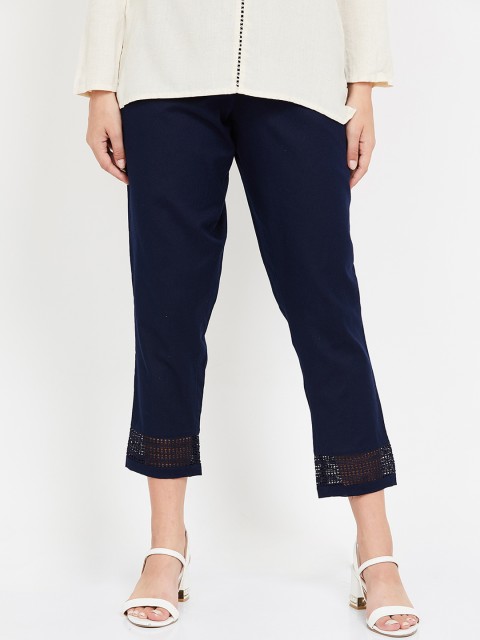 

Melange by Lifestyle Women Navy Blue Regular Fit Solid Culottes
