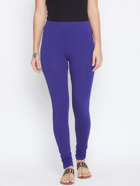 

ALIZA Women Blue Solid Churidar-Length Leggings